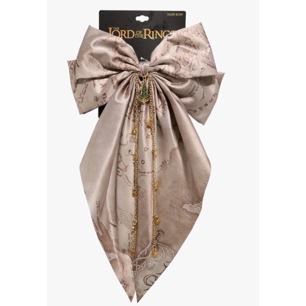 NEW The Lord Of The Rings Middle-Earth Map Chain Womens Hair Bow‎